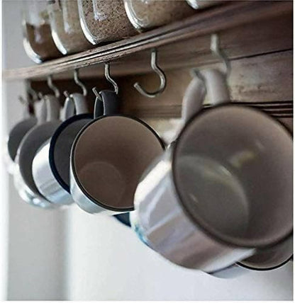 SENECIO 1.5 Inch Multipurpose SS Cup Hook Holder, Wall Ceiling Hooks (Pack of 20) - HalfPe