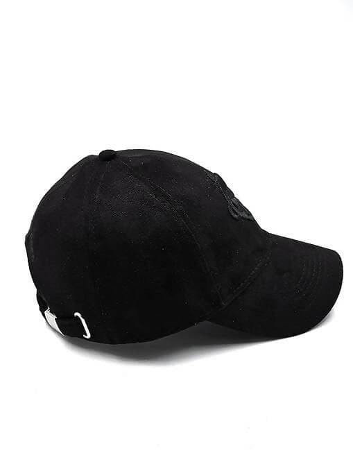 Solid Adjustable Stylish Unisex Cap (Black) - HalfPe