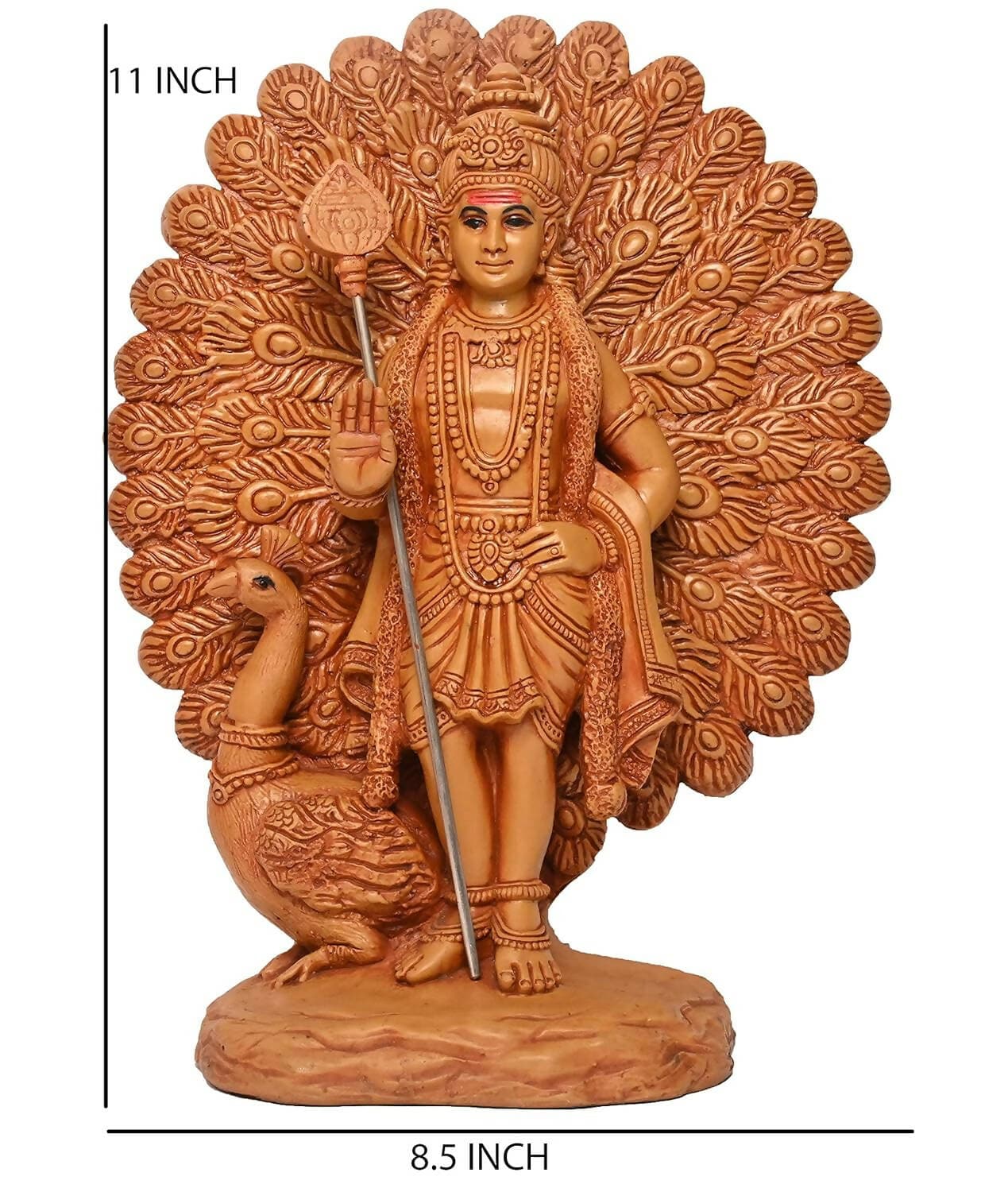 KariGhar Murugan Kartikeya Idol Perfect for Drawing Room, Bedroom, Puja Room, Gifting & Decoration - HalfPe