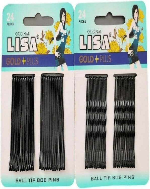 SENECIO 48Pcs Black Zigzag & Medium Flat Metal Bobby Pins Bun Maker Hair Slides Barrettes Clips For Girls & Women SET Style A & C - HalfPe