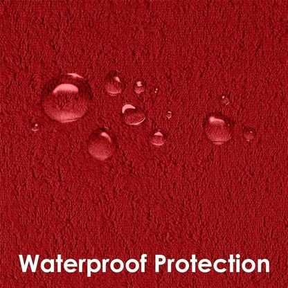 Mattress protector maroon waterproof cover for queen size bed (78 x 60 inch) - HalfPe