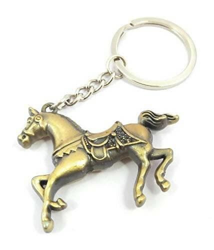 Horse figure metallic keychain - HalfPe