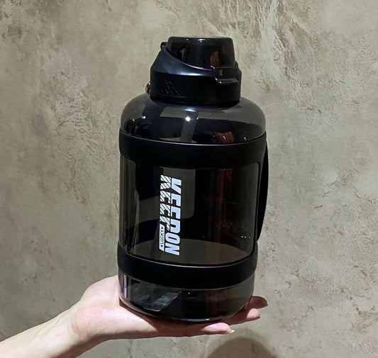 Trendy sports water tumbler (Black - 2200ml) - HalfPe