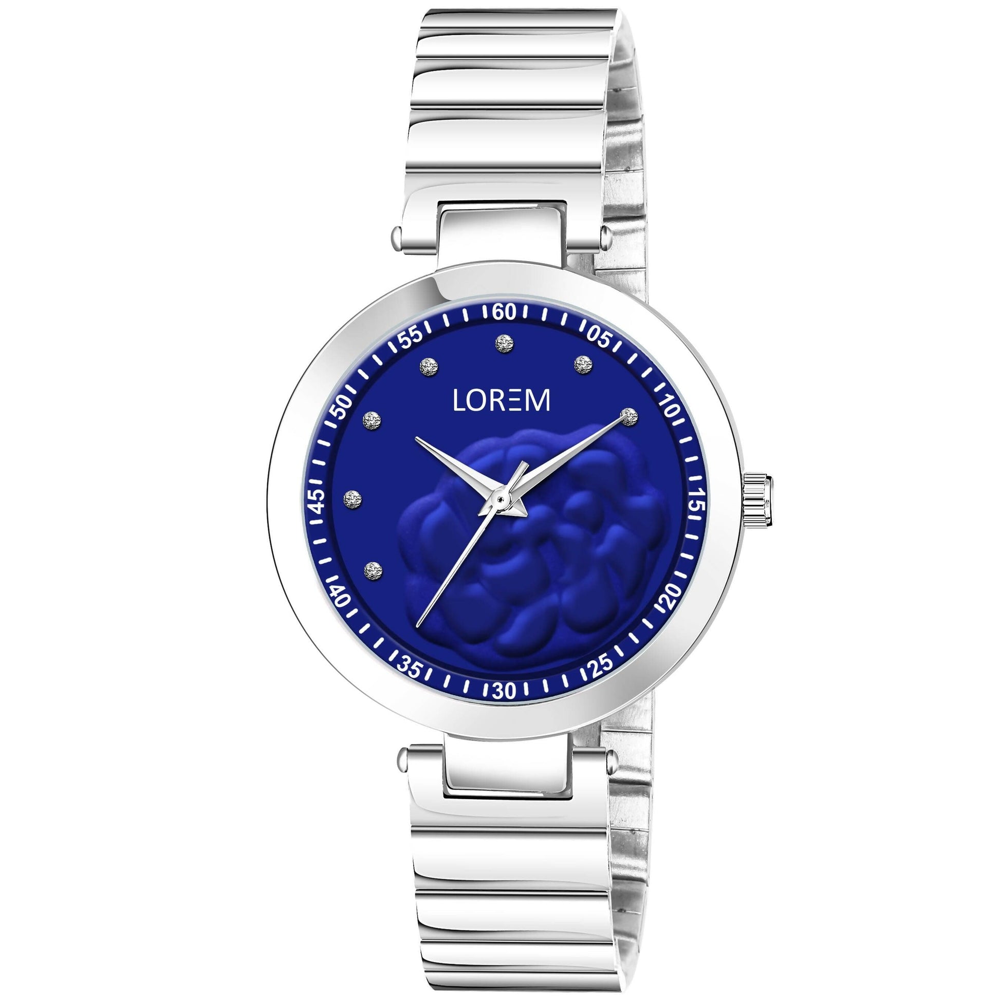 LOREM Blue Fancy Analog Watch For Women - HalfPe