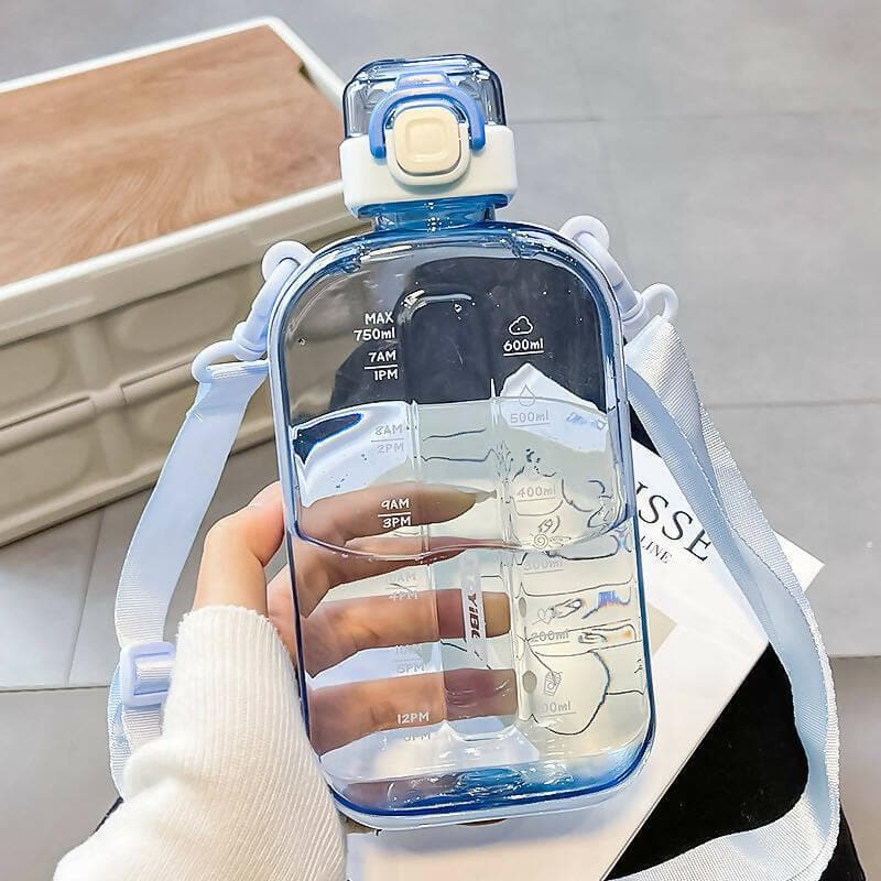 Simple but elegant water bottle for all ( Blue , 750ml) - HalfPe