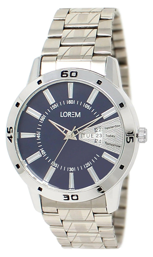 LOREM Blue Day Date Analog Watch For Men LR102 - HalfPe