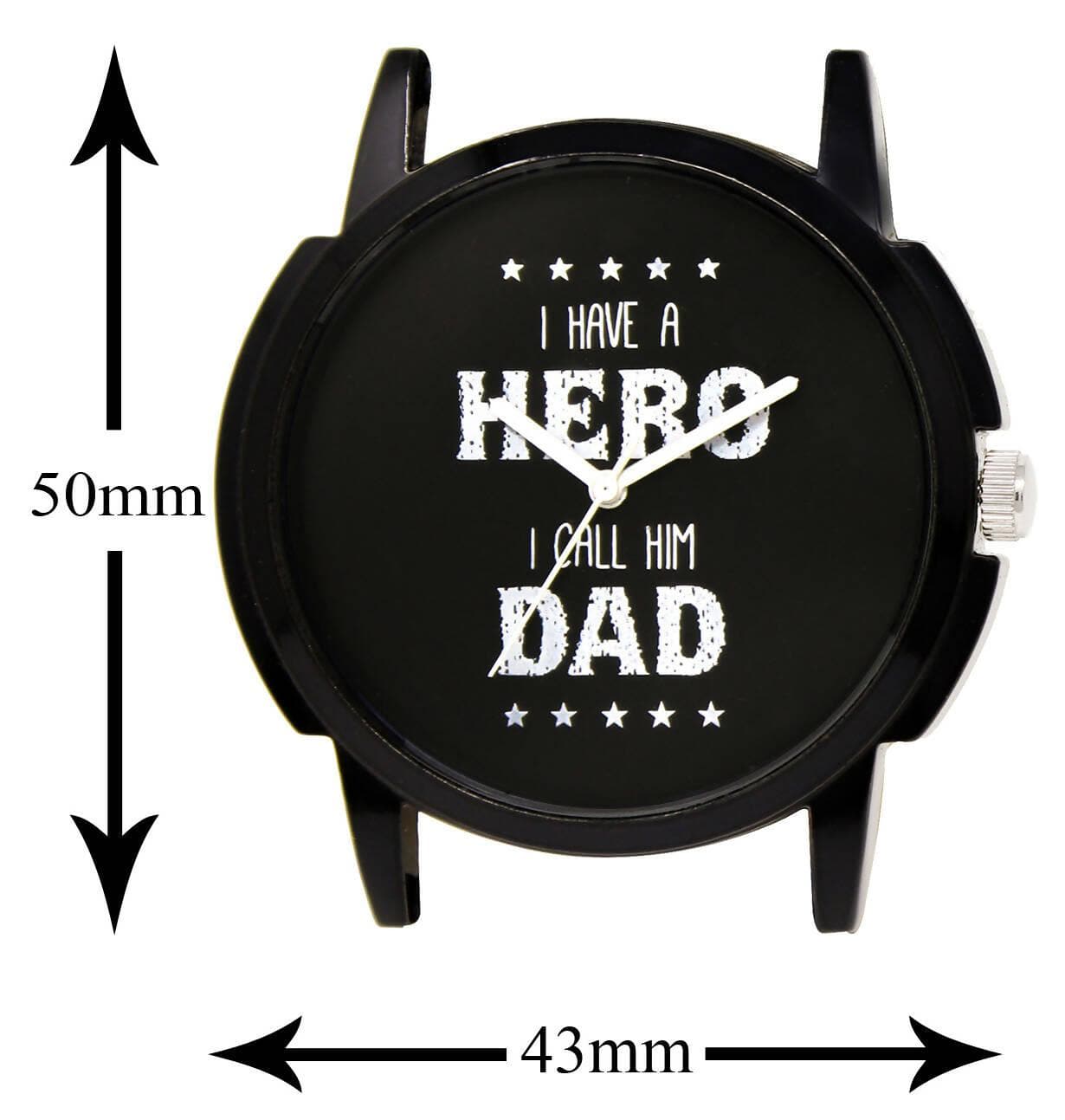 LOREM Black Hero Dad Analog Watch For Men LR07 - HalfPe