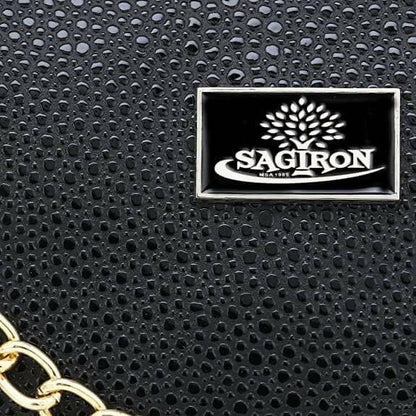 SAGIRON Women Girls Quilted Sling Bag with Gold Chain (Black) - HalfPe