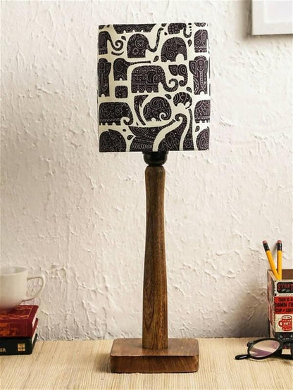 Tiny Elephants Wooden Lamp - HalfPe