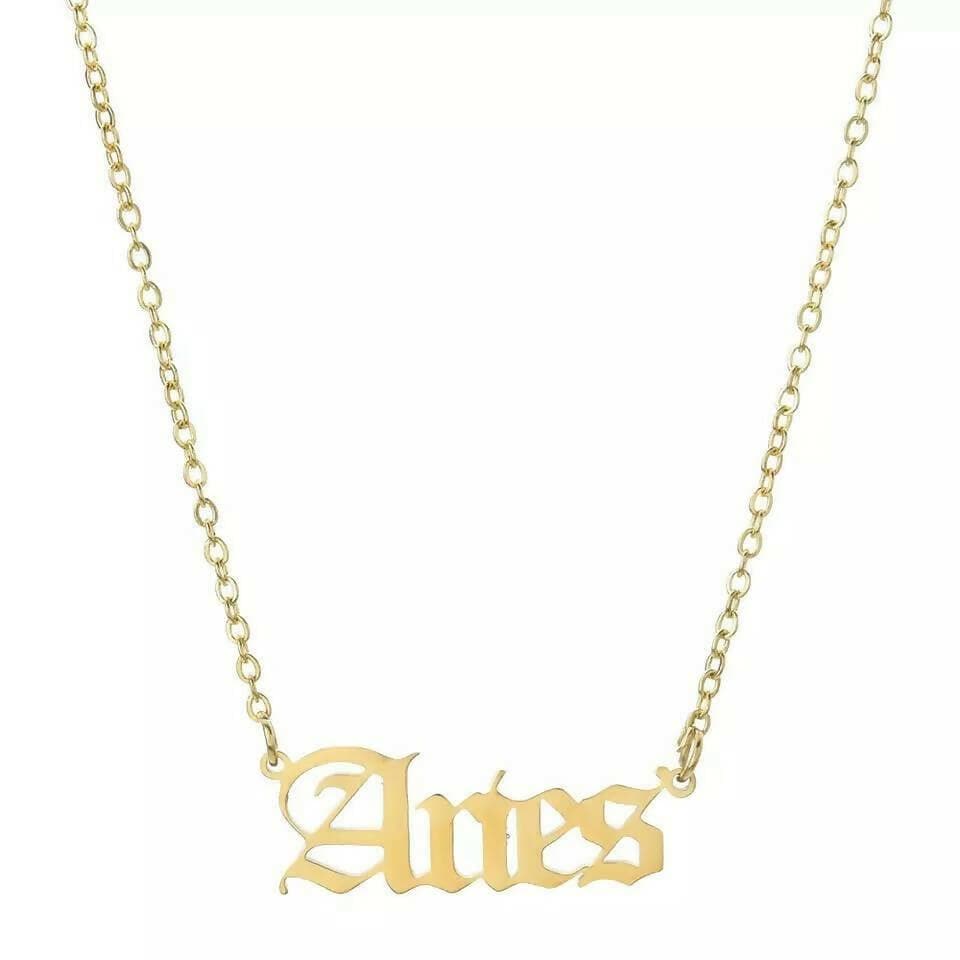 Pinapes Zodiac Pendant Symbol Zodiac Sign Necklace For Women & Girls - HalfPe