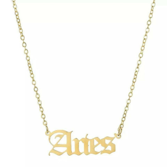 Pinapes Zodiac Pendant Symbol Zodiac Sign Necklace For Women & Girls - HalfPe