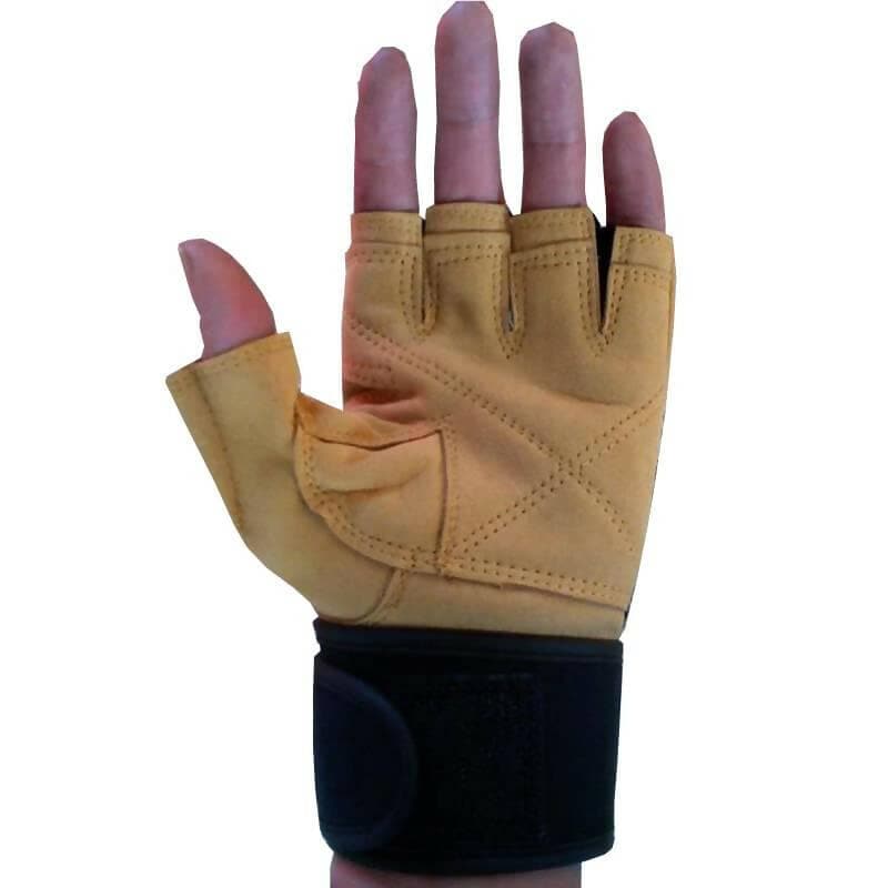 YOGPRO Leather Gym Glove Weight Lifting Gloves for Gym Workout - HalfPe