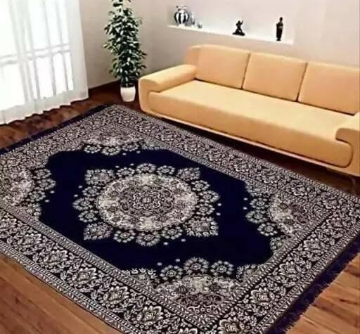 Home Style carpet for living room / hall - 5x7 feet( Black) - HalfPe