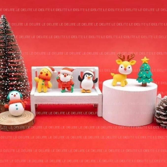 Le Delite Christmas Theme Erasers for Christmas Return Gifts - HalfPe