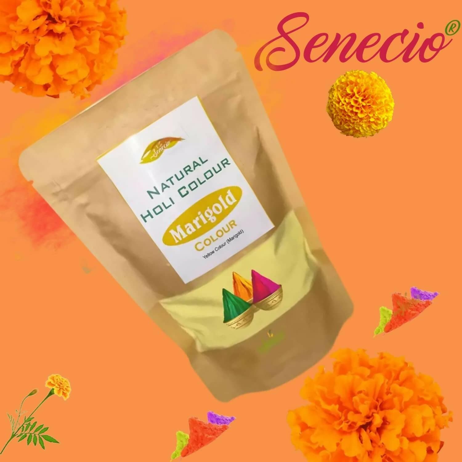 SENECIO Marigold Color Organic 100% Natural Holi Gulaal - HalfPe