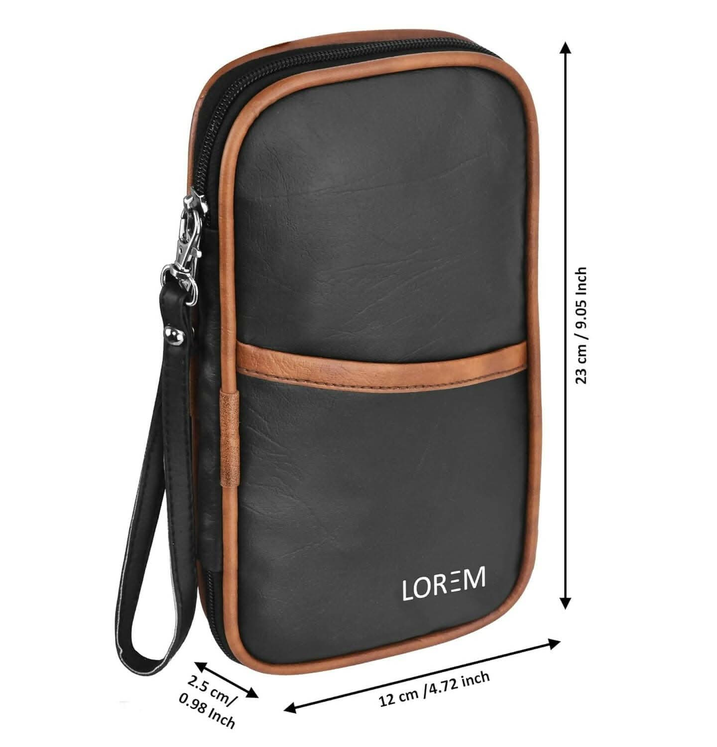 LOREM Men's and Women's Arificial Leather Passport,Ticket and Cash,Cheque Book Document Wallet Organizer Pouch - HalfPe