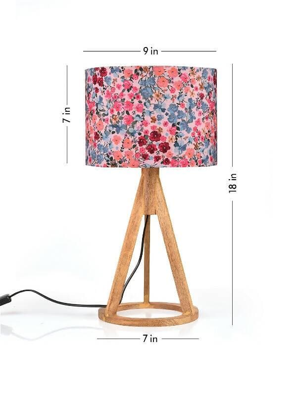 Tiny Flowers Trio Wooden Lamp - HalfPe