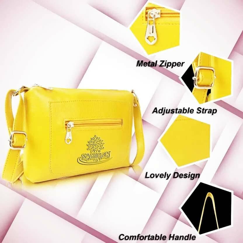 SAGIRON Yellow Women Sling Bag - HalfPe