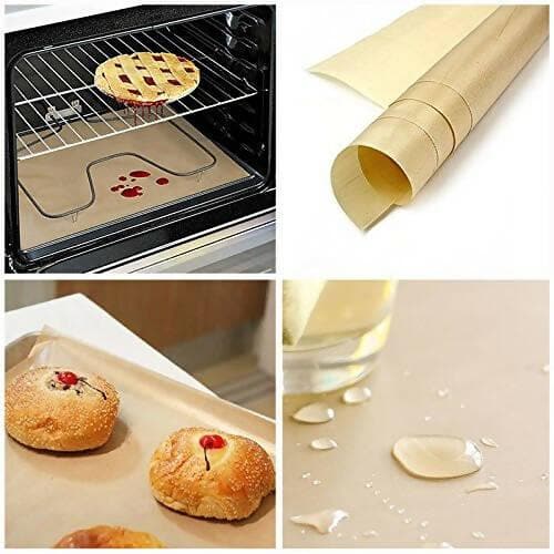 SENECIO Baking & BBQ Grill Roast Mat Portable Non Stick Easy to Clean Reusable Barbecue Sheet (2Pcs) - HalfPe