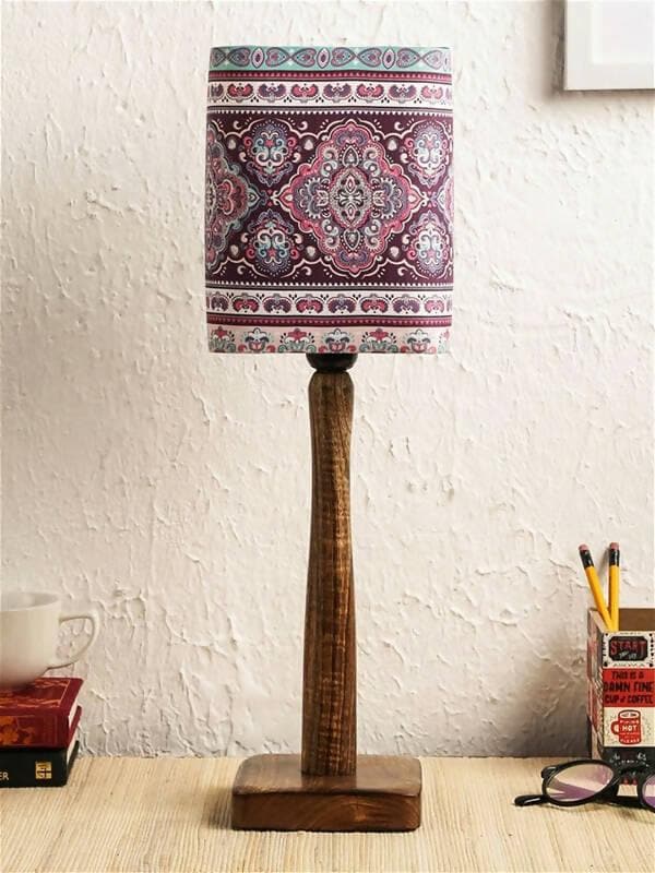 Ancient Art Wooden Lamp - HalfPe