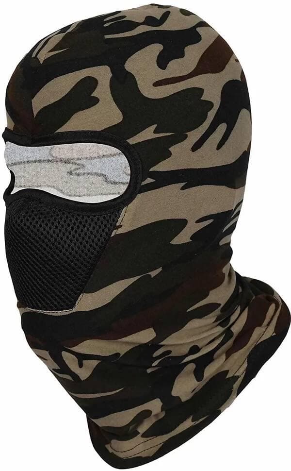 Green Bike Face Mask for Men (Size: Free, Balaclava) - HalfPe