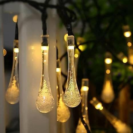 Water Drop LED Bulbs String Ball Globe Lights (14 lights) - HalfPe