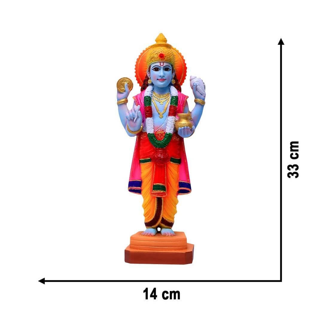 CARPENTA Dhanwanthari Statue Handmade Polymarble Statue - HalfPe