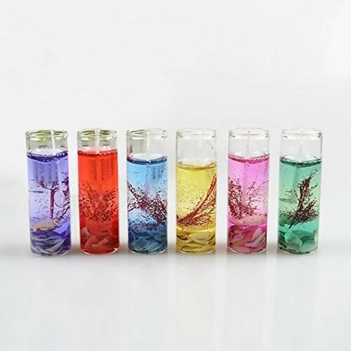 UDHWANI by Kakkumal GovindramLuxury Multicolor Smokeless Scented Decorated Cute Glass Jelly Gel Candles (Pack of 6) - HalfPe