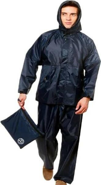 Blue or Black Men's Raincoat (Jacket and Pant, Size L) - HalfPe