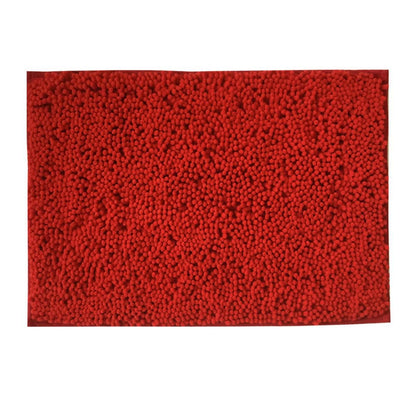 Lushomes Bathroom Mat, 2200 GSM Floor, bath mat Mat with High Pile Microfiber, anti skid mat for bathroom Floor, bath mat Non Slip Anti Slip, Premium Quality (20 x 30 inches, Single Pc, Red) - HalfPe