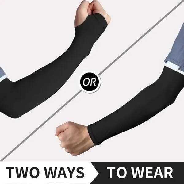 ZaySoo Face Mask With Cooling Arm Sleeves Cover For Men Women, Gloves With Thumb Hole For Biking, Scooty And Sports  - HalfPe