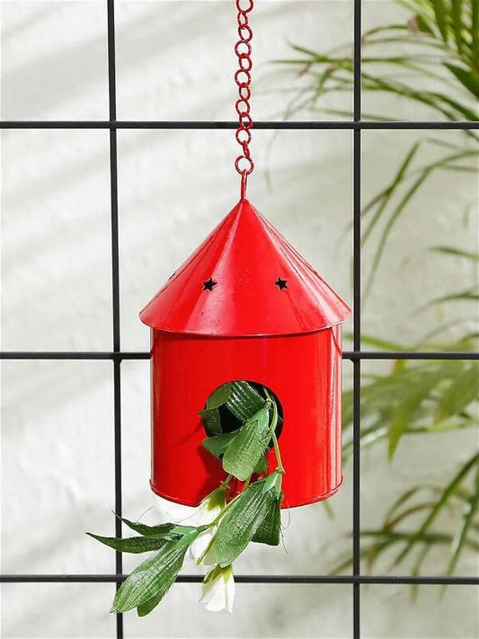 Round Hut Bird House Red - HalfPe