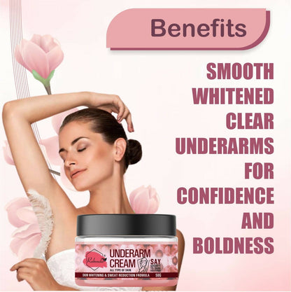 Rabenda Underarm and Neck Back Whitening Cream For Lightening & Brightening All Skin types (50 g) pack of-2 - HalfPe