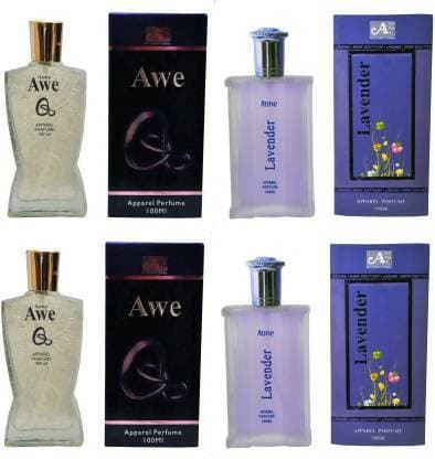 A one AweQ Perfume and Lavender Perfume 100ML Each (Pack of 4) Eau de Parfum - 400 ml (For Men) - HalfPe