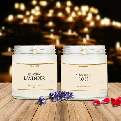 Puremazing by Imvelo Floral Box Combo 2 Tealight Candle, 2 Jar Candle, 2 Incense Sticks, 2 Incense Cones & 6 Sambrani Cups set - HalfPe