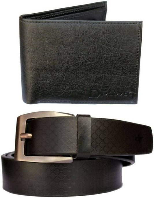 Men's Faux Leather Belt with Wallet - HalfPe