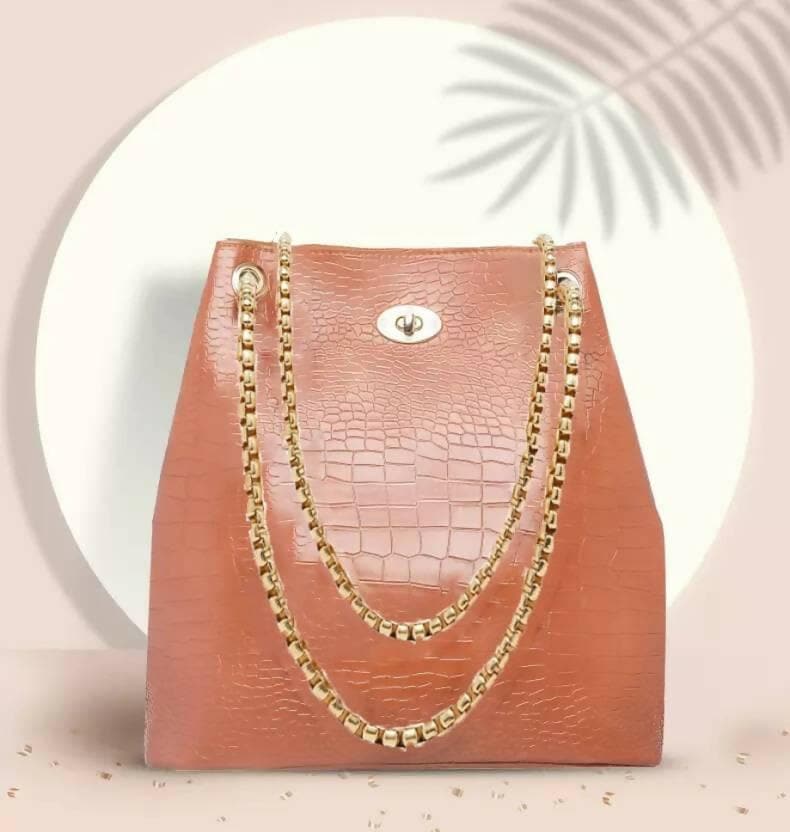 Women Tan Handbag - HalfPe