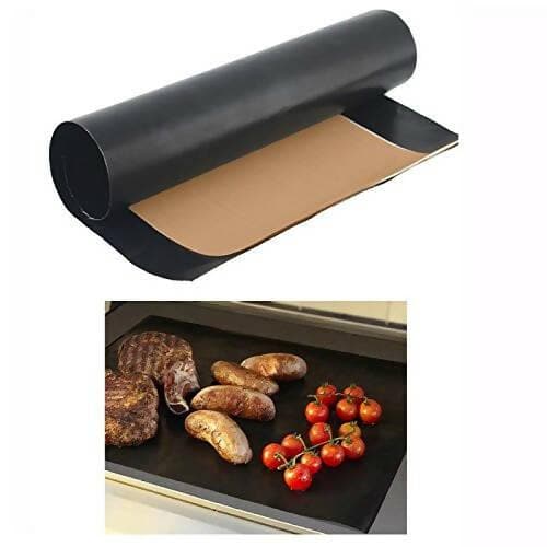 SENECIO Baking & BBQ Grill Roast Mat Portable Non Stick Easy to Clean Reusable Barbecue Sheet (2Pcs) - HalfPe