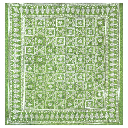 Jaipuri Traditional Cotton Double Bed Sheet with 2 Pillow Covers (Bedsheet for Double Bed Cotton, Green) - HalfPe