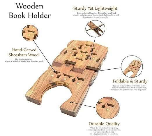 Santarms Wooden Book Stand - HalfPe