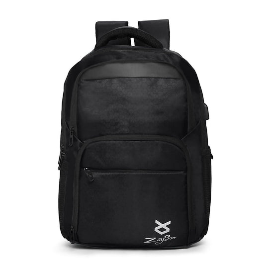 Laptop Backpack with USB Charging Port, Water Resistant Material, and Padded Shoulder Straps - HalfPe