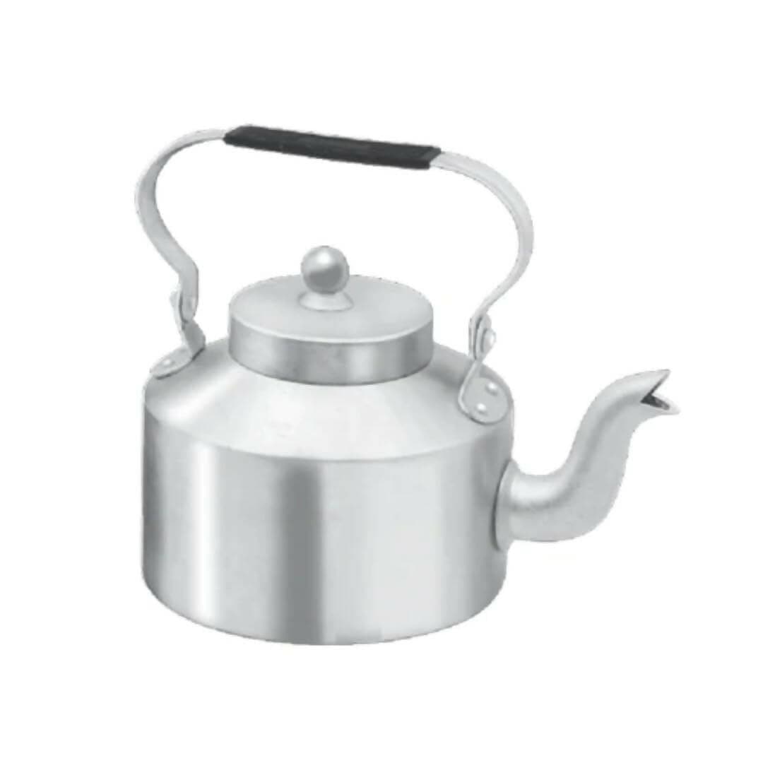 SHINI LIFESTYLE 1.2 L Aluminium Tea Kettle with 6 glasses combo pack (pack of 7) - HalfPe