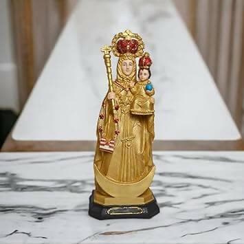 KariGhar Resin Our Lady of Velankanni Catholic Idol Perfect for Altar, Multi Color, 7 x 7.5 x 19.5 Inch - HalfPe