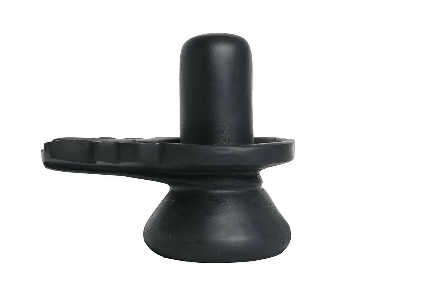 KariGhar Resin Shiva Lingam Shivling Mahadev Idol Murti Statue Perfect for Prayer Room (Black, 5 x 7.5 x 8.5 Cm) - HalfPe