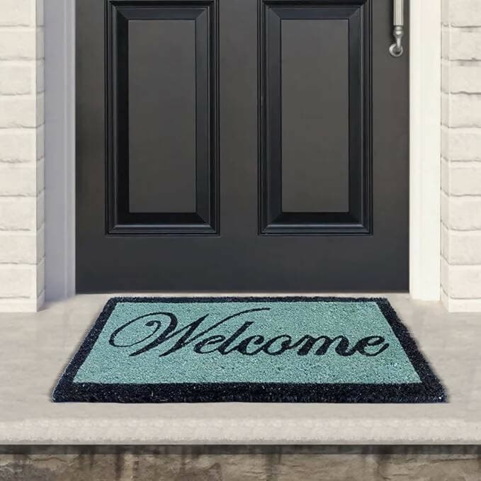 Mats Avenue Coir Door Mat Hand Printed Welcome Pattern for All Floor and Entrance (Set of 2) - HalfPe