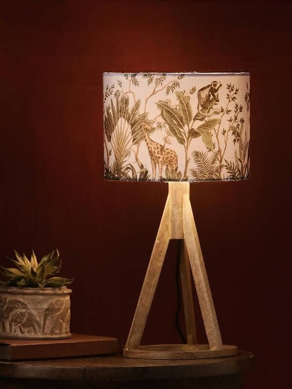 Jungle Trio Wooden Lamp - HalfPe