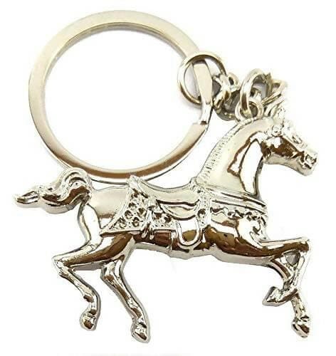 Silver, Bronze Horse Keyring - HalfPe