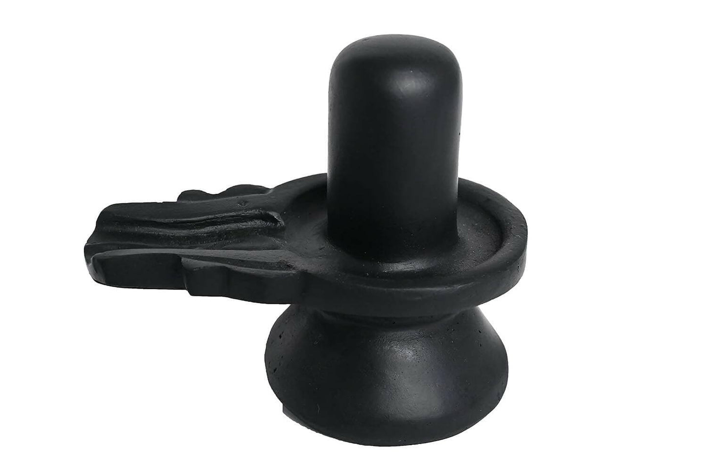 KariGhar Resin Shiva Lingam Shivling Mahadev Idol Murti Statue Perfect for Prayer Room (Black, 6.5 x 9 x 9.5 Cm) - HalfPe