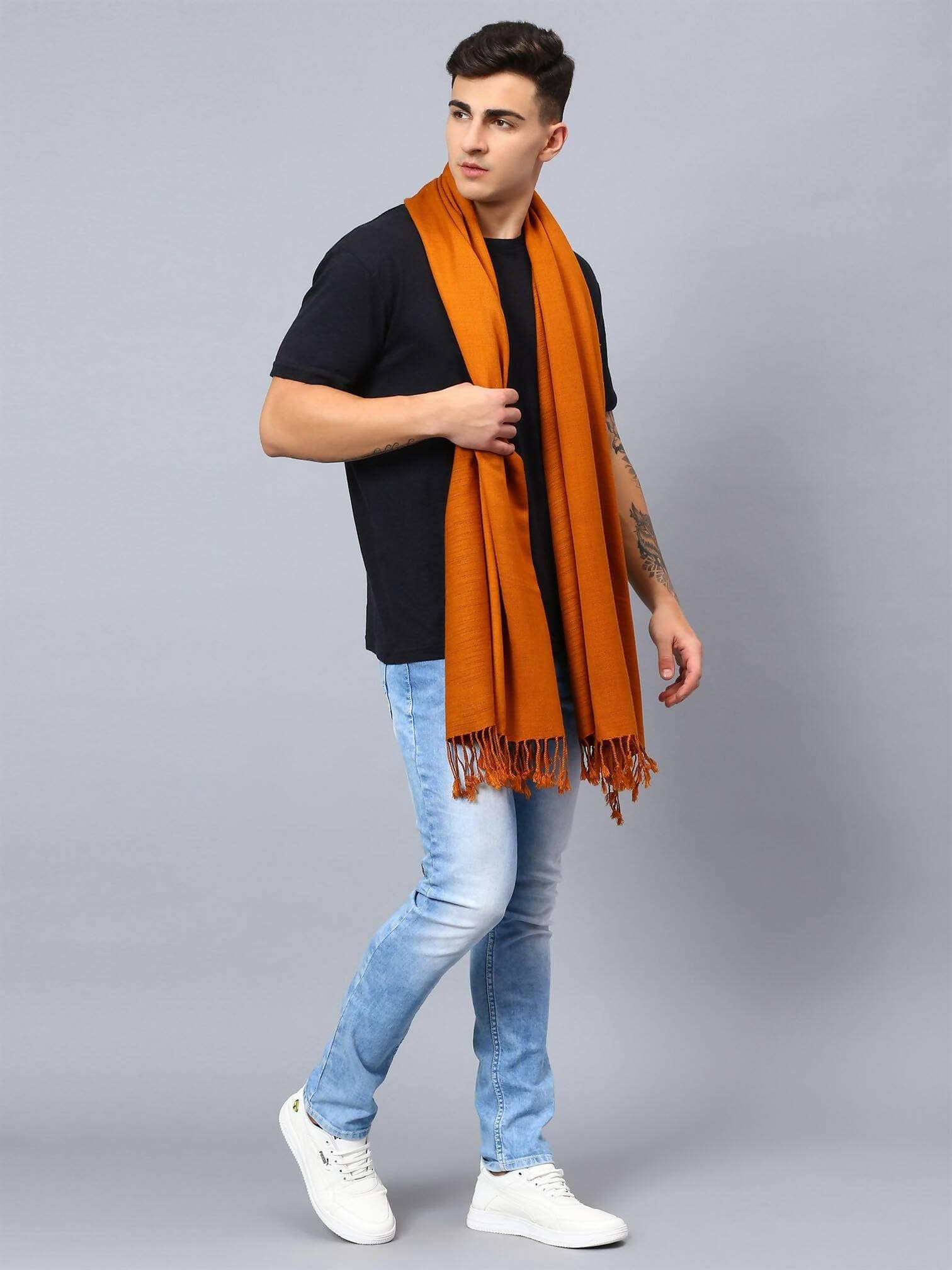 Mustard Brown Stole - HalfPe