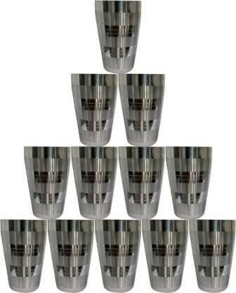 SHINI LIFESTYLE Stainless Steel Glass (Pack of 12) - HalfPe